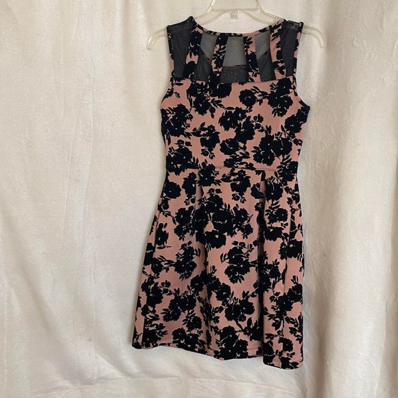 EUC Sweet Storm Velvet Burnout Floral Y2K Party Dress Size Medium - Picture 3 of 6